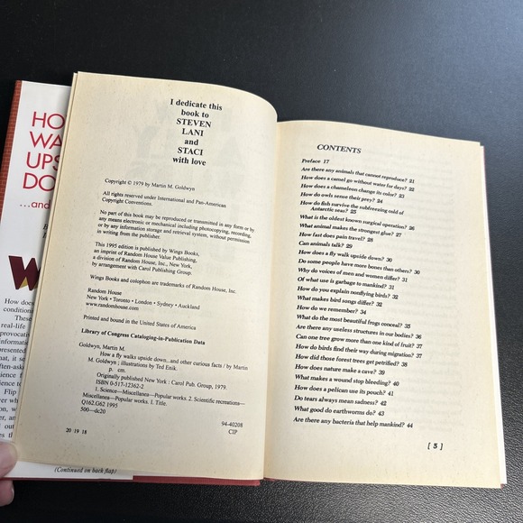 How A Fly Walks Upside Down Book ~ Martin M Goldwyn Funny Facts paperback book - Picture 7 of 7